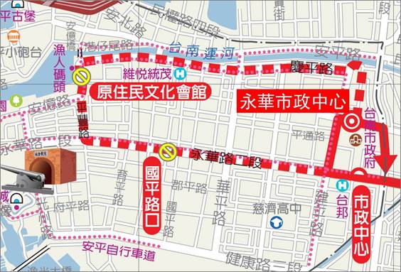 往高鐵方向不停靠「國平路口(單邊設站)」，旅客請至「永華市政中心」站上下車